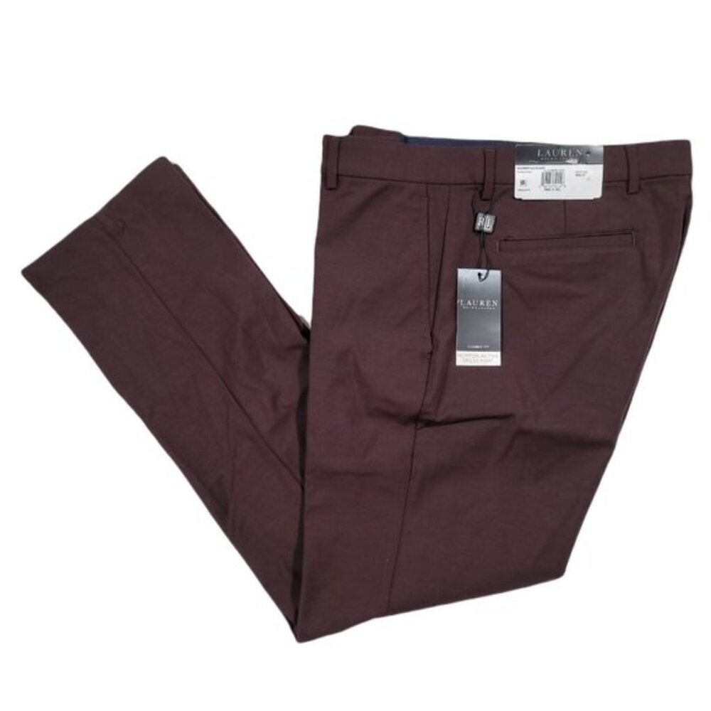 Lauren Ralph Lauren Big & Tall Norton Active Dress Pants Mens Blackberry Wine